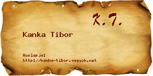 Kanka Tibor névjegykártya
